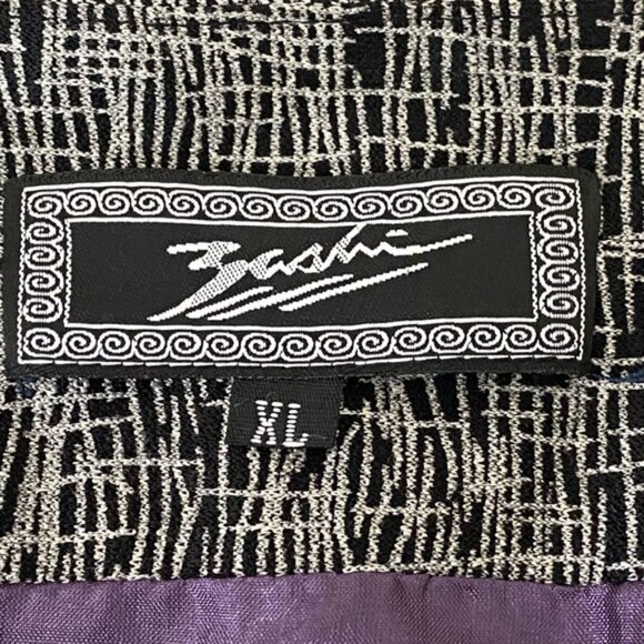 W-76 SOLD To Polly Zashi Gray Purple & Green Lace Trim  Maxi Skirt Size XL - Picture 9 of 14